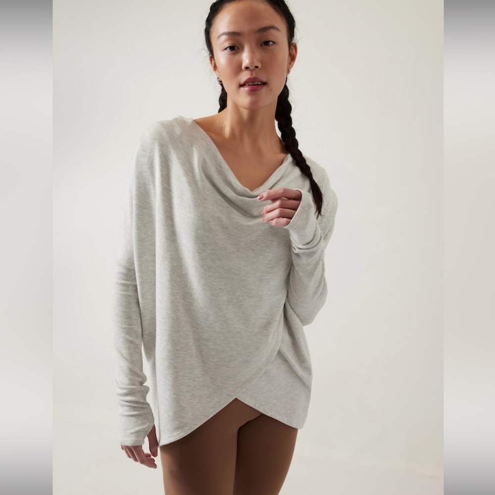 XXS Gorgeous Dusty Purple 💜 Athleta Purana Wrap Sweatshirt
